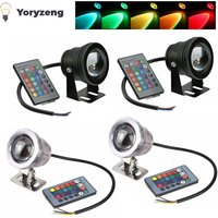 2PCS RGB Waterproof IP68 LED Flood Light Underwater Fountain Pool Pond Aquarium Spotlight Outdoor Garden Lamp 12V 85-265V Lights