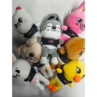 Skzoo Plush Toys 20cm Stray Kids Plush Wolf Chan Cartoon Stuffed Animal Plushies Doll Cute Companion for Kids Adults Fans Gift