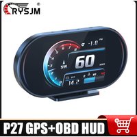 Car GPS+OBD HUD LCD Display OBD2 Head Up Display Car Electronics Accessories Speed Fuel Level RPM Voltage Water Temperature P27