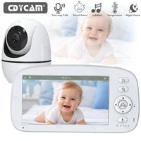 Baby Monitor with Camera and Night Vision, 5''Display with 5000mAh Battery,Pan-Tilt-Zoom Video Baby Monitor,2-Way Talk Lullabies