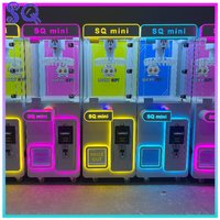 Mini Claw Clip Vending Machine Arcade Game Set Prize Wheel 30/24 Clamps Motherboard Coin Slot Banknotes DIY Kit Home/Business