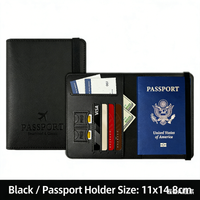 PU Leather Passport Wallet Multi-Function Accessories Protection Cover Travel Book Holders for Women/Men