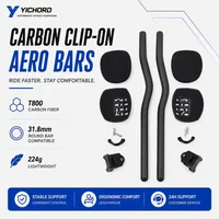 AliExpress YICHORD Carbon Clip-On Aero Bars T800 Triathlon Aerobars 31.8mm Round Handlebar Extensions 30° 55° TT Time Trial