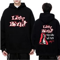 AliExpress NONE 2025 New in Rock Band Limp Bizkit Vintage Double Sided Print Streetwear Men Women Cotton Casual Hoodie Unisex Gothic Sweatshirt