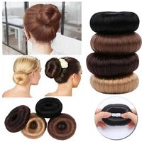 Women Elegant Hair Accessories Brown Hair Wig Hair Clip Hair Ring Hair Donut Shaper Bun Maker Hair Styling Tools