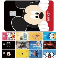 Mickey Mouse Donald Stitch Pooh Bear Anime Cartoon Sticker Film Skin for Credit Card Debit Bank Bus Card