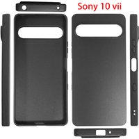 Matte Shockproof Phone Case For Sony Xperia 10 VII Soft TPU Cover Black Cases For SONY Xperia 10VII 10vii xperia10 vii