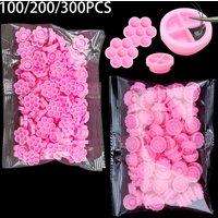 100/200pcs Eyelash Glue Cup Individual Eyelashes Cups Tattoo Pigment Holder Container For Lash Extension Makeup Tool Accessories