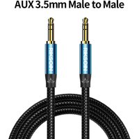 3.5mm Audio Cable, Stereo HiFi Sound 3.5mm Male to Male Nylon Braided Aux Cord For Headphones Car Home Stereos Speakers