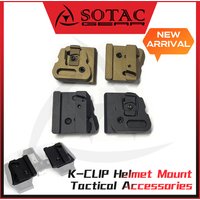 SOTAC GEAR Tactical K-CLIP Helmet Mount for RQE Universal Mount PVS-14 Night Vision Bridge Mounts Dovetail Conversion Adapter