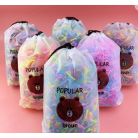 1000pcs High Elastic Rubber Bands Disposable Jelly Color Hair Ties for Easy Styling