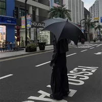 Gothic Style Long-handled Umbrella Outdoor Man Woman Automatic Sun Rain Summer Uv Umbrella Accessories Friend's Gift