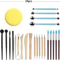 Clay Sculpting Tool Set 19/24/25/27pcs Pottery Carving Modeling Kit with Storage Bag Art Craft Pottery Sculpting Modeling Tool
