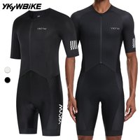 YKYWBIKE Herren Aero Radsport-Skinsuit Kurzarm Einteiler Rennrad-Rennanzug Atmungsaktiv Schnelltrocknend Ropa Ciclismo MTB Set