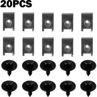 10 Sets Hex Head Self-Tapping Bolt Screw Clips For BMW Undertray Splashs Guard Fastener Kit Auto Parts