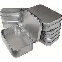 6-12pcs Aluminum Storage Boxes with Lids Portable Rectangular Metal Containers for Small Items Gift Cards Holder Home Organizers