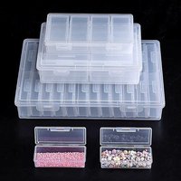 4/6/8/12/24 PCS Plastic Organizer Transparent Boxes, For DIY Crafts, Jewelry, Beads, Tools, Storage Box Case Display Organizer