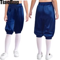 Boys Girls Victorian Renaissance Cosplay Costume Medieval Capri Pants Pirate Shorts Trousers Halloween Carnival Christmas Clothe
