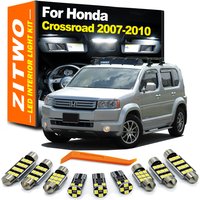 ZITWO 8Pcs For Honda Crossroad 2007 2008 2009 2010 Vehicle LED Bulb Interior Dome Trunk Reading Map Light Plate Lamp Kit Canbus