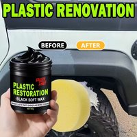 GREEBy TREE Plastic Restorer Black Soft Wax – Renews Faded Trim & Bumper, Restores Deep Black Color with Nourishing Protection,