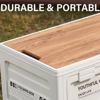 Car Trunk Folding Storage Box Wooden Lid Outdoor Camping Organizer Industrial Air Storage Box for Home Use