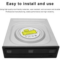 LG GH24NSD5 24X SATA Internal DVD RW Drive, Desktop PC Built-in Serial Port CD DVD Burner Writer Optical Disc Drive