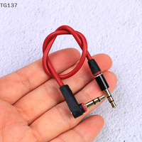 1× Aux Audio Cable Red 3.5mm Short 20cm Jack To Jack Aux Cable Male To Male Stereo Audio Cables Cord