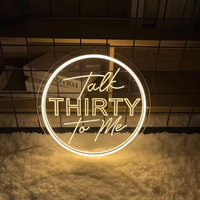 Talk Thirty to me Neon sign LED neon lights for wedding birthday party Anniversary women gifts room wall decoration lights