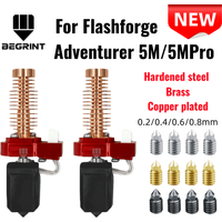 For Flashforge Adventurer 5M Upgraded Hotend 0.2/0.4/0.6/0.8mm Hardened steel nozzle Replace Hot End AD5M Pro Ceramic Hotend