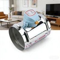 51/80/100/125/150/200mm 201 Stainless Steel Electric Air Duct Damper HVAC Ducting Motorized Check Valve AC220V DC12/24V Actuator