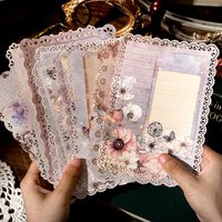 10pcs/bag Vintage Patterned Lace paper Scrapbook Materials DIY Photo Album Collage Journalling Creative Stationery Supplies