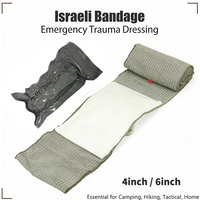 Israeli Bandage 4/6 Inch Elastic Wrap Sterile Emergency Bandage Essential for Camping, Hiking,Tactical,Home | Medical Trauma Kit