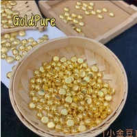 Goldpure Mylux Jewelry 100% 24k pure gold beans fine gold balls 999 real gold beads 1g