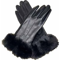 AliExpress LAOVCE Women Winter Warm PU Leather Suede Splicing Plus Velvet Thicken Gloves Fashion Elegant Cycling Drive Touch Screen Plush Wrist