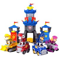 PAW Patrol Rescue Knights Castle Building Blocks Set Puppy Dog Pull Back Cars Figures Educational Assembly For Kids Toys Gift