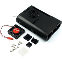 for Raspberry Pi 4!!! New!Pi Box ABS case with Fan module for for Raspberry Pi 4B + 3pcs pure aluminum heat sink