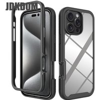 JDKDOM Shockproof Transparent Armor Case For iPhone 17 16 15 14 Plus 13 12 Mini 11 Pro Max Cover For iPhone Air 16e