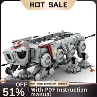New 1987Pcs Famous Star Battle Movie Moc Heavy At-Ot Model Building Blocks Diy Creative Ideas Bricks Toy Christmas Birthday Gift