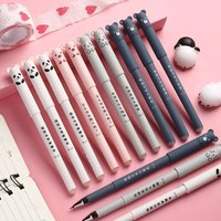 4/8/12/16/20/24pcs Animals Panda Erasable Gel Pen Black Erasable Pen Refills Rods Washable Handle School Supplies Stationery