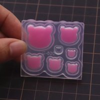 Ultra-light clay soft clay miniature food Toy dessert diy bear sandwich cookie hamburger silicone mold hamburger mold