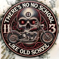 Vintage Skull and Motorcycle Metal Sign, Aluminum Wall Art, Durable Novelty Decor Gift, for Holiday Decorations, Kitchen, Garden