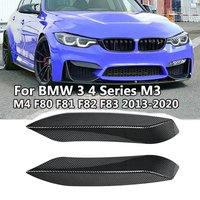 2PCS Car Front Left, Right Bumper Lip Spoiler Splitter Diffuser Body Kits Fit for BMW 3 4 Series M3 M4 F80 F81 F82 F83 2013-2020