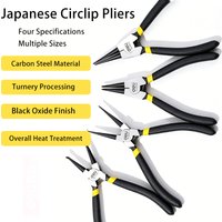 7-Inch Circlip Pliers, Internal or External Snap Ring Tool with Ergonomic Grip, for Hoses and Gasket Installation Hand Tools