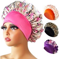 New Satin Bonnet Silk Night Sleeping Cap For Women Curly Braid Hair Multi Style Printing