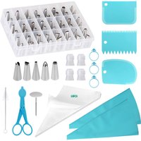 78pcs Icing Piping Bags and Tips Set Pastry Bag Scraper Flower Cream Tips Converter Decorating Supplies Kits Cake Decor Tools
