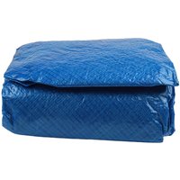 Round Swimming Pool Cover For 6 8 10 12 FT Inflatable Family Pools Blue PE Woven Fabric Waterproof Rain Cloth With Drawstring