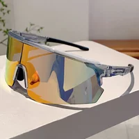 Semi-rimless Sports Sunglasses New Oversized Wrapped Round Outdoor Protective Goggle Women Trendy Mirror Cycling Shades