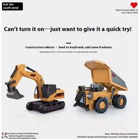 1:64 Ask The Southern Breeze Scale Remote Control Mini Excavator Tipper Truck Full-Scale Engineering Vehicle Toy Kids Collectors