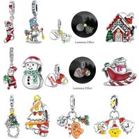 925 sterling silver pendant Christmas beads compatible with original bracelet necklace for men and women DIY jewelry gifts