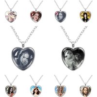 Lana Del Rey 25mm Glass Heart Pendant Necklaces Accessories Necklace Charms Heart Necklace for Women Men Jewelry Gift